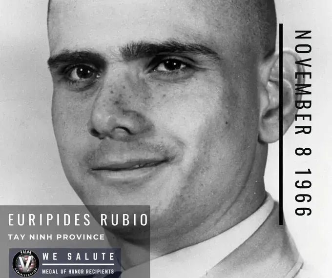 11-8-66
Capt. Rubio, Infantry, was serving as communications officer, 1st Battalion, when a numerically superior enemy force launched a massive attack against the battalion defense position. Read more bit.ly/3ZlQPzj  

We salute you! 
<a href="/medalofhonor/">Medal of Honor</a>