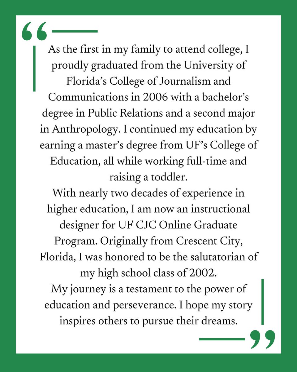 UFCJCGrad's tweet image. #FirstGenUF #GoGators