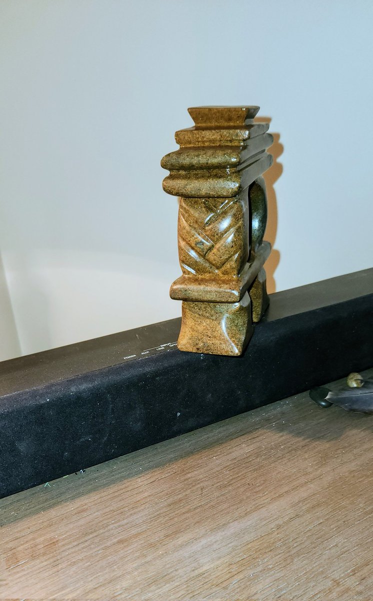 llewellynjobs's tweet image. #Soapstone carving 
#Inuksuk with #Treeoflife insert 
Braids on the sides
Available if interested