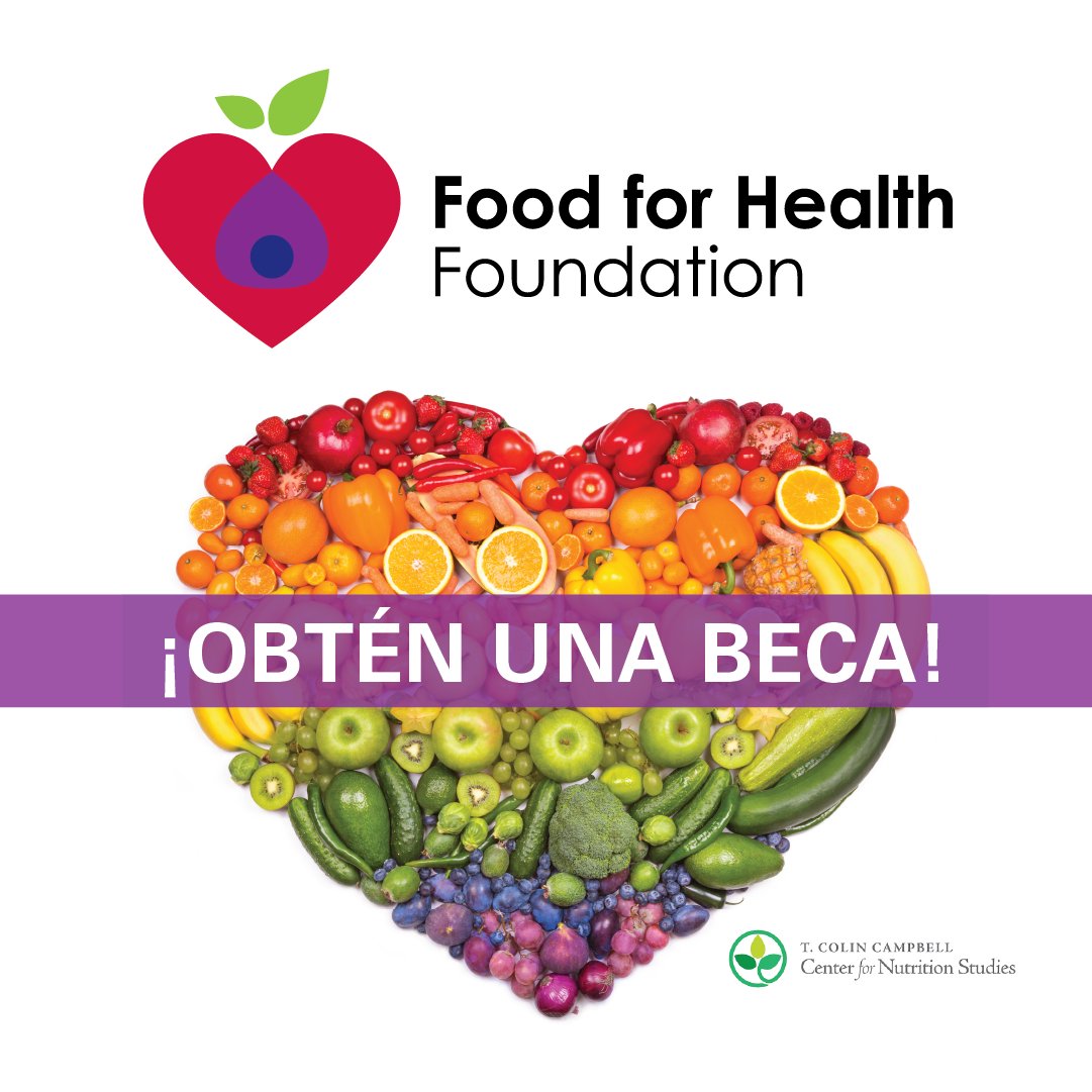 CoolSchoolFood's tweet photo. Se están ofreciendo becas completas para el Certificado de Nutrición Basada en Plantas del Centro de Estudios en Nutrición del Dr. T. Colin Campbell de los cursos impartidos completamente en español. Solicita la tuya hoy mismo. https://t.co/hyr8youK2I @nutritionstudies https://t.co/dc7g9r2CsY