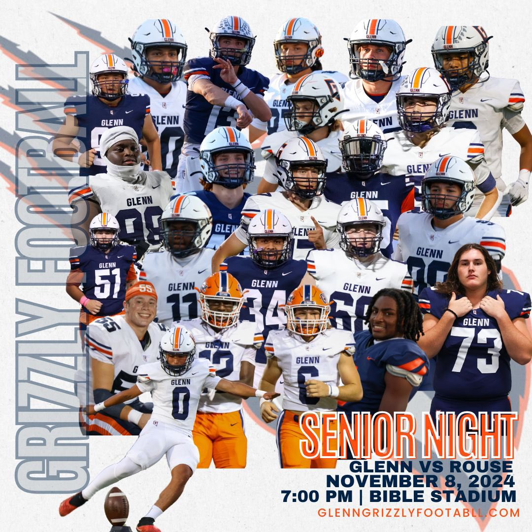 Flags are flying, it’s Game Day, senior night! Gates open at 5:30pm and senior intro begins at 6:15. Bring canned goods, wear white for our seniors and let’s wrangle the Raiders. If you aren’t able to make it, watch on Grizzly Sports Network. linktr.ee/ghsfootball #GoGrizGo
