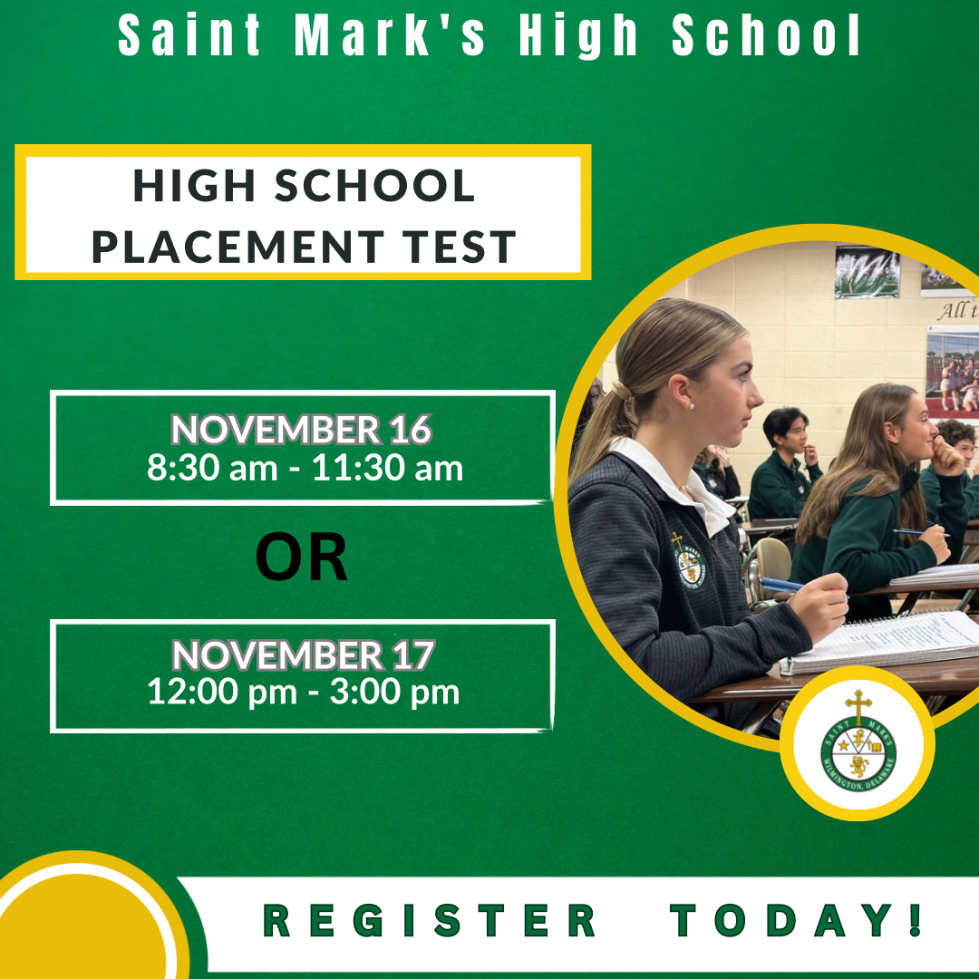 SaintMarksHS's tweet photo. @saintmarkshs is hosting the High School Placement Test (HSPT) for current 8th graders on Saturday, November 16th, from 8:30 AM to 11:30 AM, and Sunday, November 17th, from 12:00 PM to 3:00 PM.
โ๏ธ REGISTER HERE - https://t.co/egbTXdPfRI
#saintmarkshs #allthingspossible #hspt https://t.co/0ZPclYnJKc