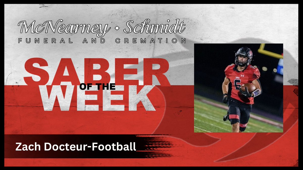 SabersLive's tweet photo. Congrats to Zach Docteur for being named the Saber of the week brought to you by McNearney-Schmidt! https://t.co/8lQq6O6qcm