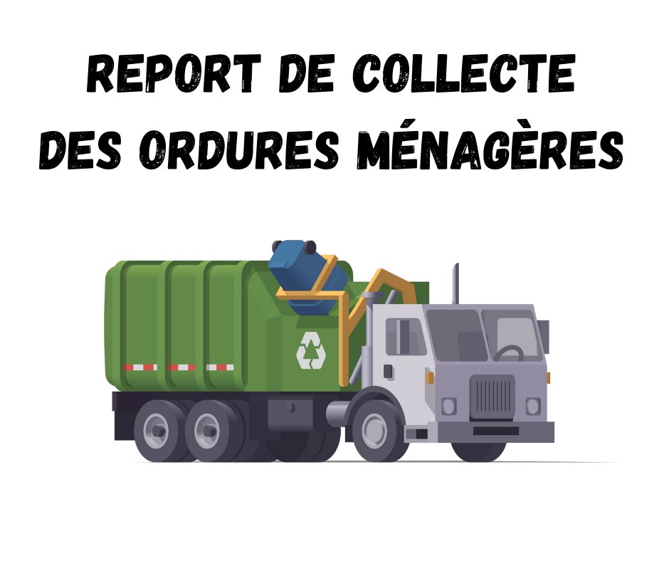 📅 La collecte des ordures ménagères du lundi 11 novembre 2024 est reportée au vendredi 15 novembre 2024.
↪️ Cela concerne les villages d'Aubréville, Le Claon, Futeau, Les Islettes, Lachalade, Le Neufour, Neuvilly-en-Argonne, Parois, Récicourt et Vraincourt.