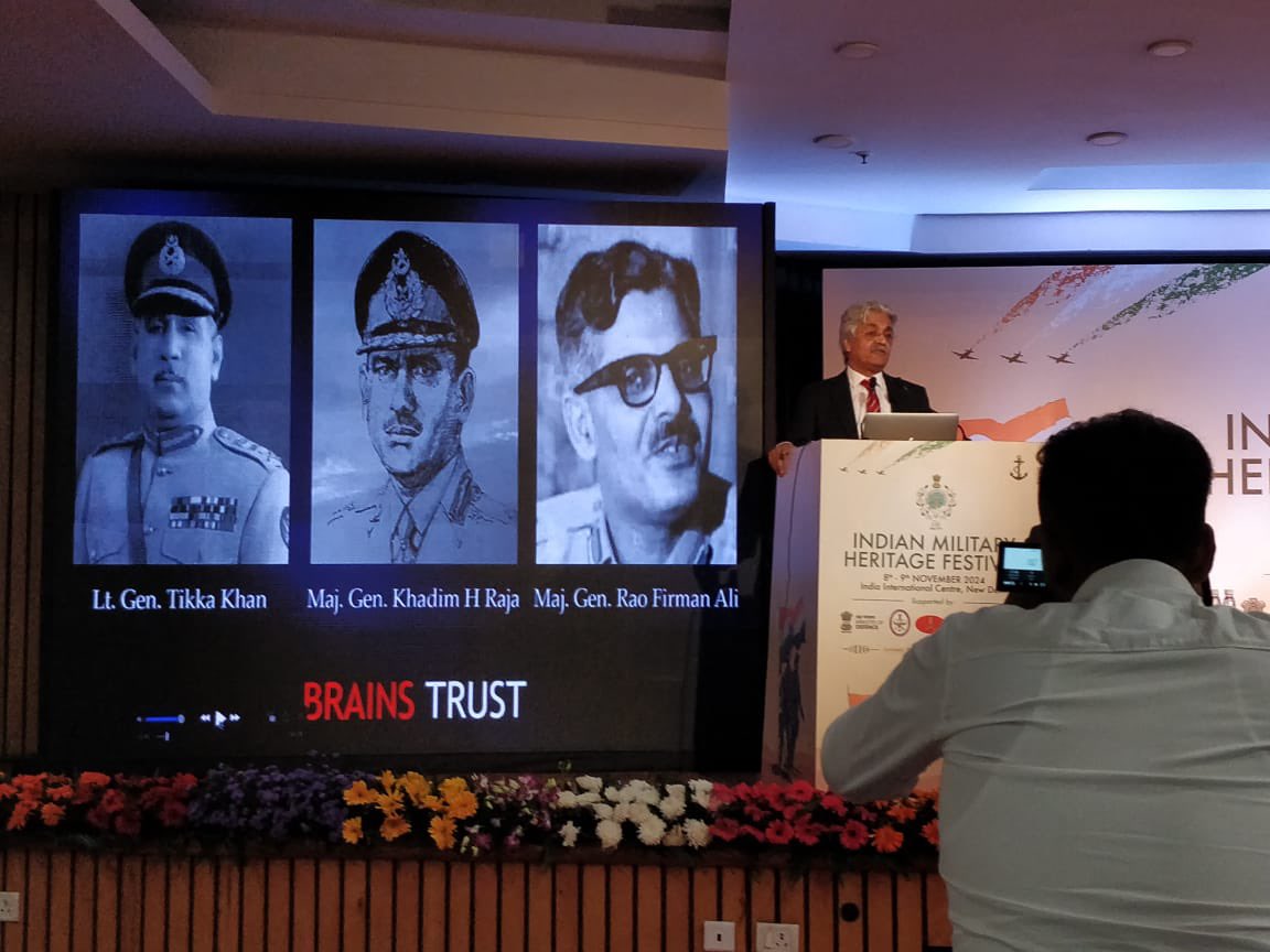 Presenting the story of Liberation of Bangladesh 1971 by #brainstrustindia at #indianmilitaryheritagefestival2024 by <a href="/SubrotoC/">Subroto</a> <a href="/USIofIndia/">United Service Institution of India</a> @MilitaryFest_24 <a href="/IIC_Delhi/">India International Centre(Official Account)</a>