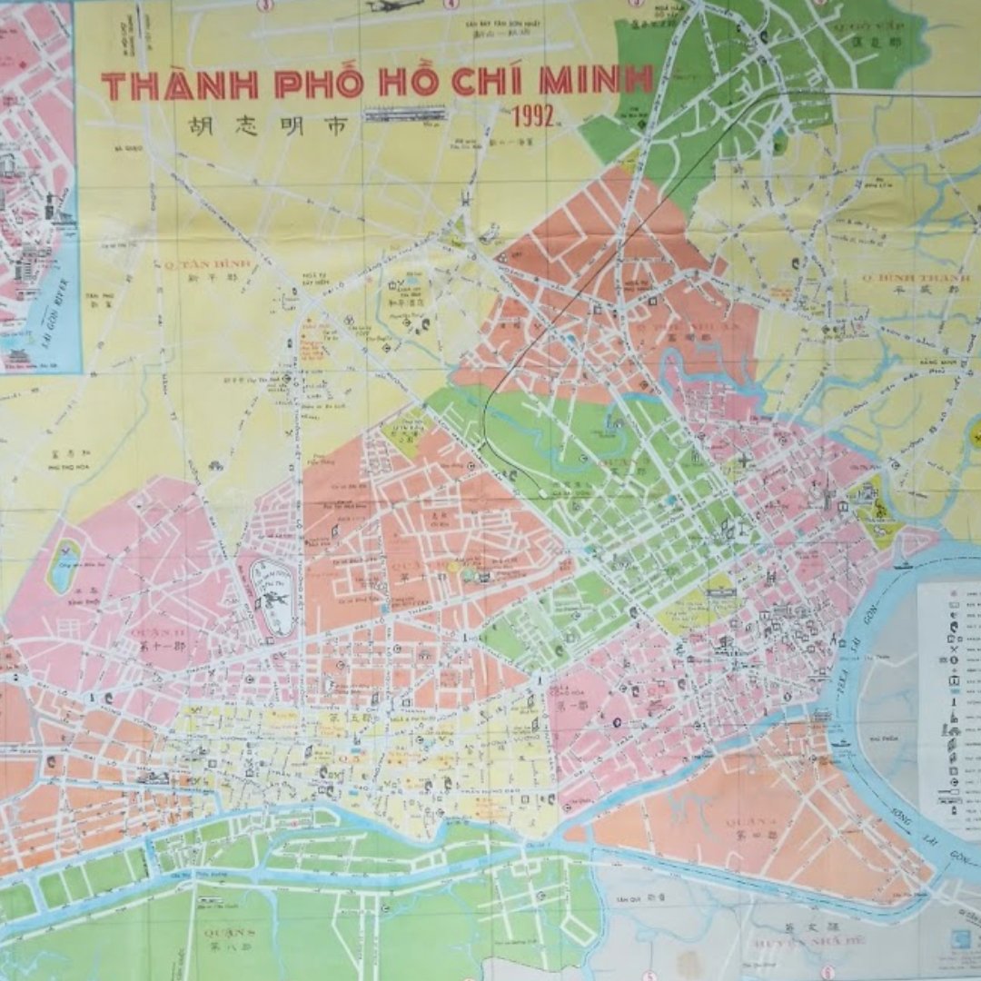 mapmapnmap's tweet image. 🗺️ Discover the vibrant history of Ho Chi Minh City with this 1992 map! A colorful snapshot of Vietnam's cultural and urban landscape. Perfect for lovers of geography, history, and vintage cartography. A unique gift idea for any collector! ✨