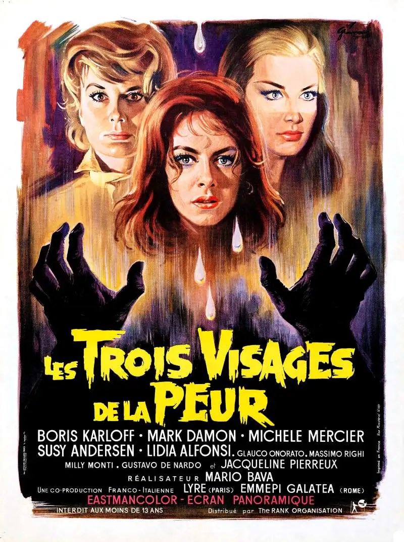 philippe_rouyer's tweet photo. À 1h10 sur France 3, #PatrickBrion présente au #Cinémademinuit «Les Trois Visages de la peur» (Mario Bava, 1963) Trois histoires pour exprimer trois formes de terreur, du giallo à une horreur plus organique, présentées par Boris Karloff qui joue lui-même dans la deuxième histoire https://t.co/fW5WVJbsfz