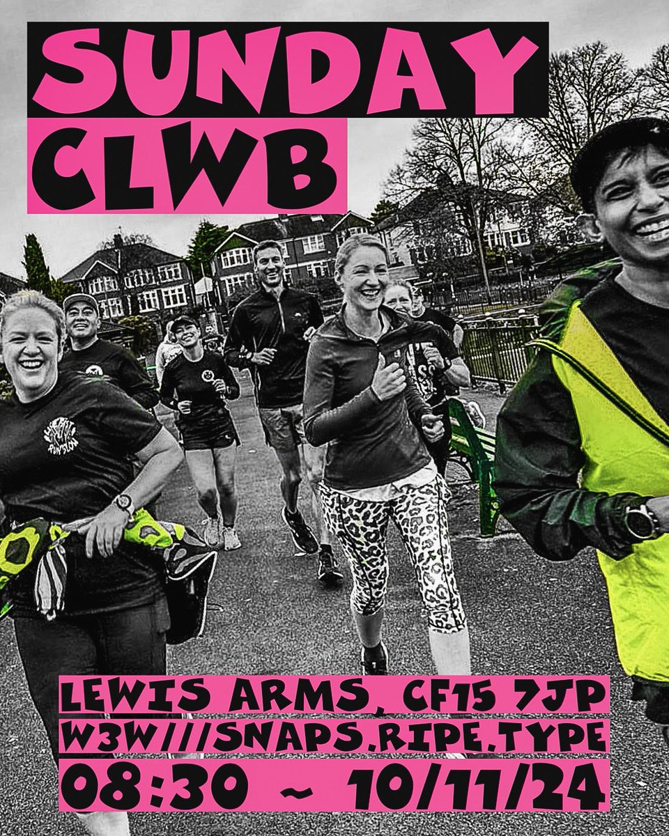 SUNDAY CLWB
We will be heading out nice early on Sunday morning for a lush run  around Forest Farm. We like to get one in here per season and this Sunday is the one. All are welcome to join for an easy paced run. There will be light trails but roadies will be all good.