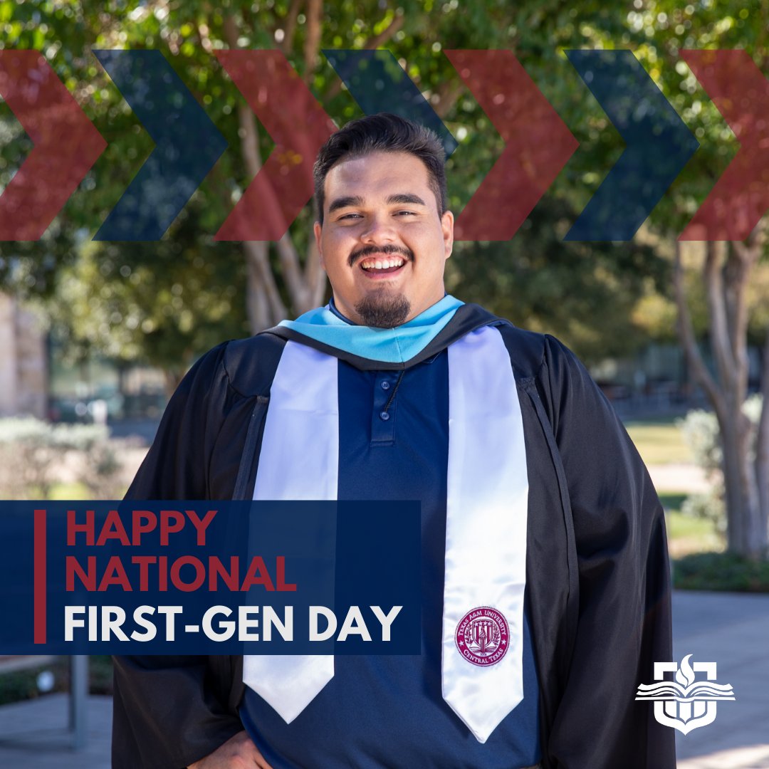 TAMUCT's tweet image. Today, we celebrate all of our first-generation students at A&amp;amp;M–Central Texas! 🎓✨

National First-Gen College Celebration Day is all about honoring the hard work and determination of first-gen students!🌟

#TAMUCT #FirstGenProud #FirstGenStudent #NationalFirstGenDay #Killeen