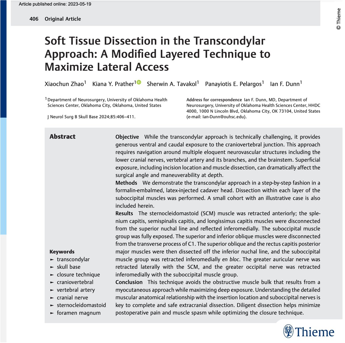 Journal of Neurological Surgery (JNLS) tweet media
