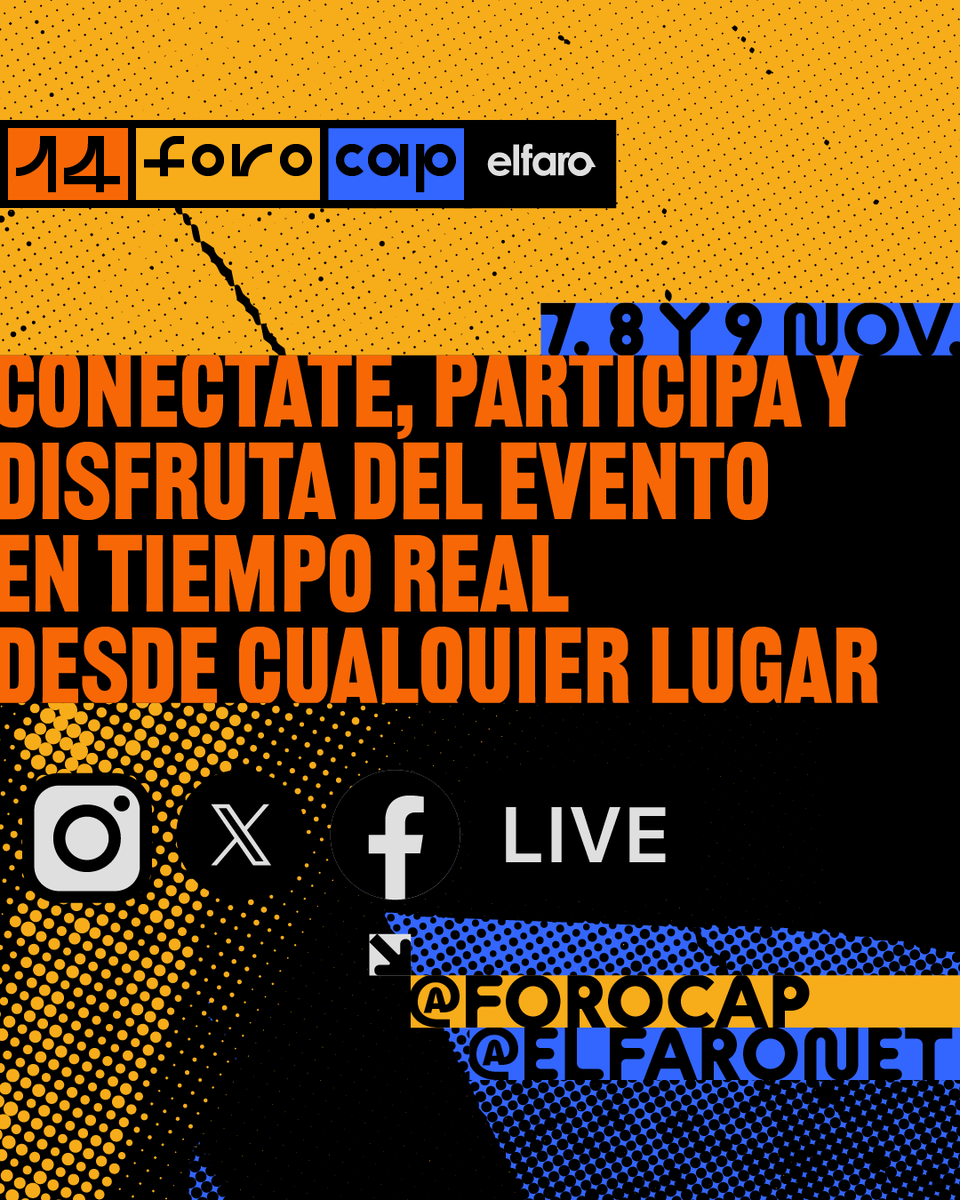 foroCAP's tweet photo. ¡No te perdás la experiencia del segundo día del #forocap2024! Te invitamos a seguir nuestras transmisiones en vivo en dos horarios: a las 4:30 p.m. y a las 6:00 p.m., desde el @CFCEAntigua en Guatemala. ¡Te esperamos! https://t.co/9wJDNAK5jo