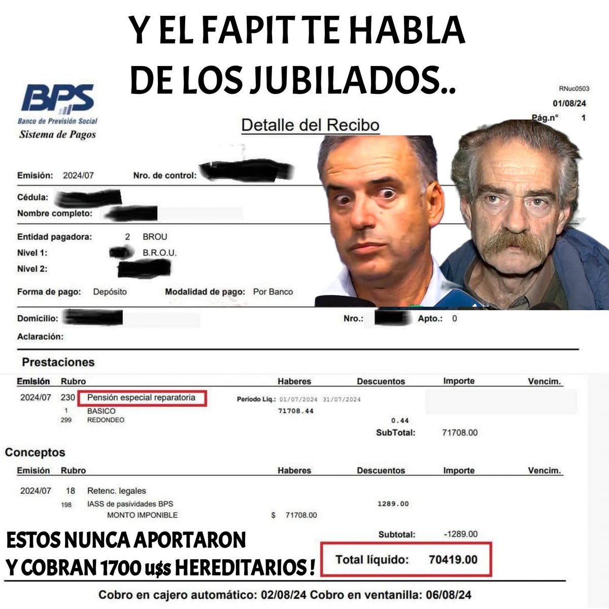 ⏩Orsi sostuvo que si asumiera la presidencia, trabajaría para mejorar las condiciones de los jubilados más vulnerables.
A estos jubilados te referís Canario.....''?