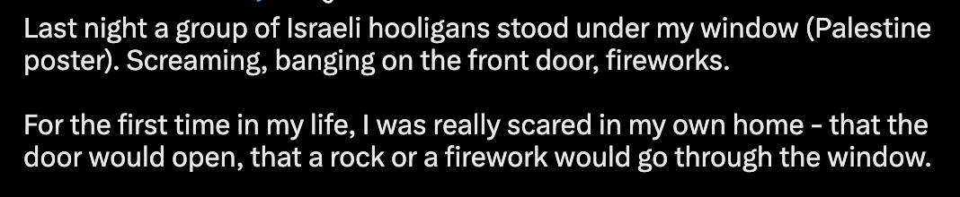 These racist Israeli football hooligans terrified local residents.

x.com/HarrietmBergma…