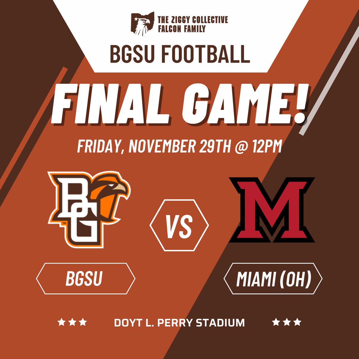 The Ziggy Collective (@ziggynil) on Twitter photo ๐จ LAST GAME OF THE SZN ๐จ
๐Miami (OH)
๐
Friday, Nov. 29
<a href="/BG_Football/">BGSU Football</a>
#BGSUFootball #ZiggyCollective #ToTheMoon ๐จ LAST GAME OF THE SZN ๐จ
๐Miami (OH)
๐
Friday, Nov. 29
<a href="/BG_Football/">BGSU Football</a>
#BGSUFootball #ZiggyCollective #ToTheMoon