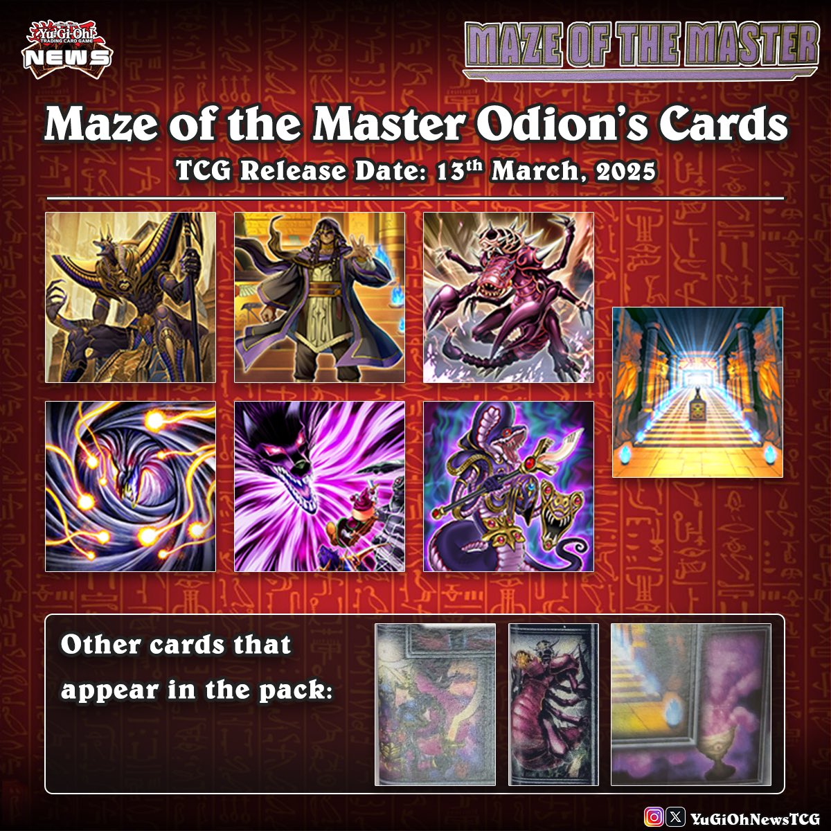 Last month at NY Comic Con, Konami  revealed a brand new World Premiere TCG set, Maze of the Master. Today,  we've got official confirmation that a few cards