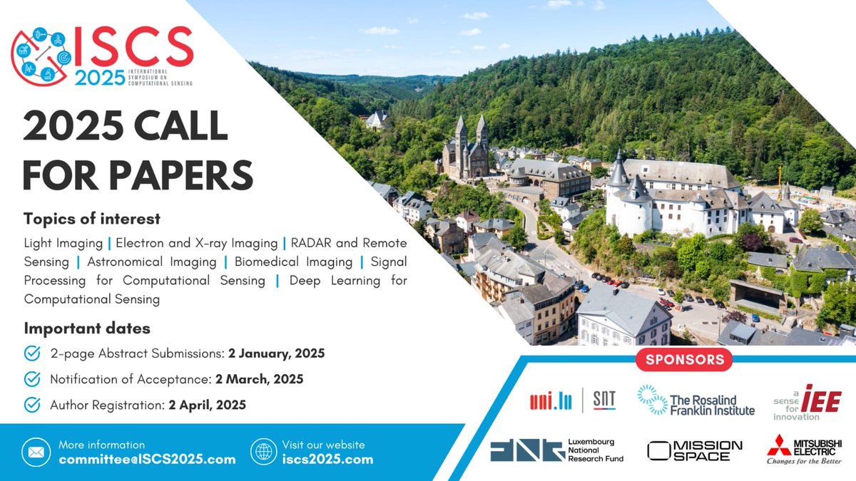 𝗚𝗲𝘁 𝗥𝗲𝗮𝗱𝘆 𝘁𝗼 𝗦𝘂𝗯𝗺𝗶𝘁 𝗬𝗼𝘂𝗿 𝗣𝗮𝗽𝗲𝗿 𝗳𝗼𝗿 𝗜𝗦𝗖𝗦 𝟮𝟬𝟮𝟱! 🚀
We’re just under 2 months away from the paper submission deadline for #ISCS2025, taking place in beautiful #Luxembourg! 🌍 Next week, submission platform goes live, so get your paper ready!
