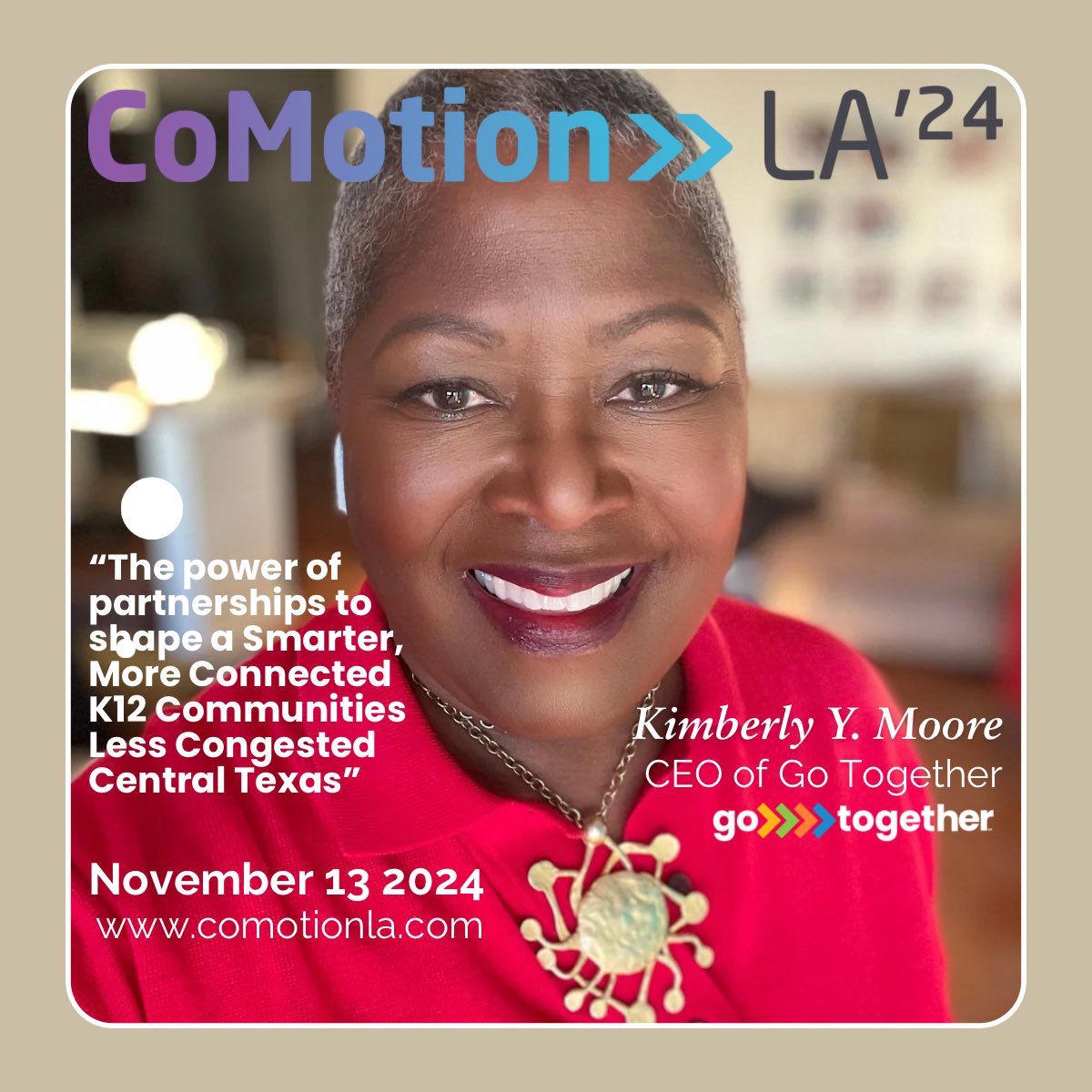 🌟 Pioneering the Future of Student Transportation! 🌟

I’m thrilled to announce that @Go TogetherInc. has been selected as a finalist for the LA New Mobility Challenge 2024 at CoMotion LA! 🎉👏

I’ll be presenting the power of partnerships remove the stress of getting 2 school
