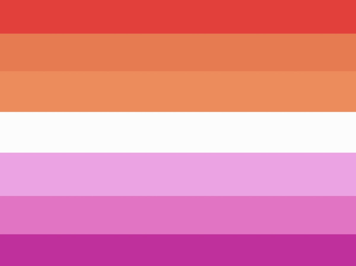 orbitofzaun's tweet photo. Lesbian flag made entirely out of this vi frame https://t.co/LKkSq5ypCU