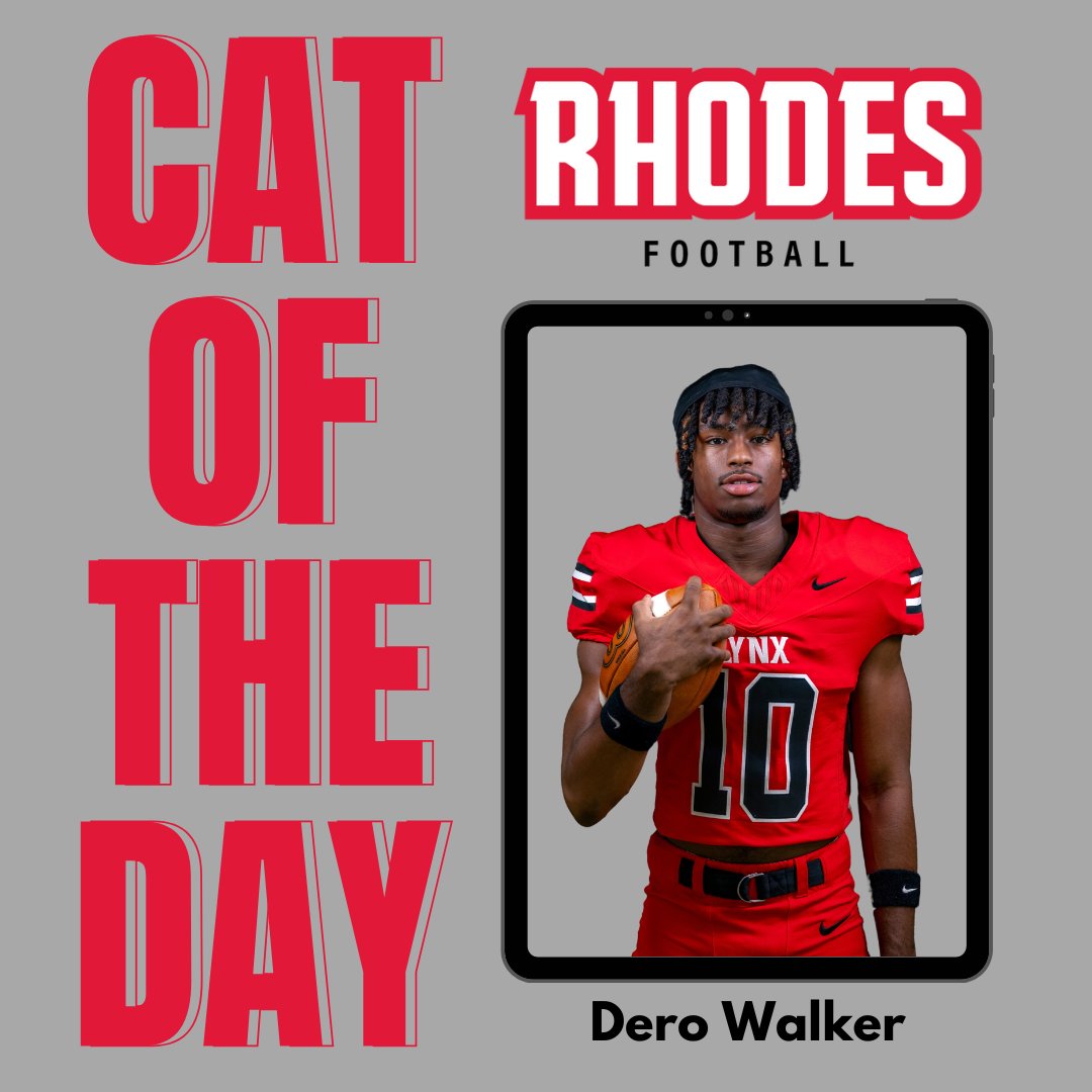 Rhodes Football (@rhodesfootball) on Twitter photo Congratulations to the past two week's Cats of the Day:
1-Tuesday: <a href="/zachjohns13/">Zach Johns</a>
1-Wednesday: <a href="/GriffinKennamer/">Griffken24</a>
1-Friday: <a href="/WillemGriego/">Willem Griego</a>
2-Wednesday: <a href="/GriffinKennamer/">Griffken24</a>
2-Friday: <a href="/YungDero1/">Cordero Walker ひ⚡️</a> Congratulations to the past two week's Cats of the Day:
1-Tuesday: <a href="/zachjohns13/">Zach Johns</a>
1-Wednesday: <a href="/GriffinKennamer/">Griffken24</a>
1-Friday: <a href="/WillemGriego/">Willem Griego</a>
2-Wednesday: <a href="/GriffinKennamer/">Griffken24</a>
2-Friday: <a href="/YungDero1/">Cordero Walker ひ⚡️</a>