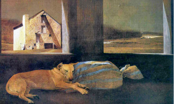 SusanMcEntyre1's tweet photo. " Night Sleeper" by Andrew N.Wyeth ( 1917-2009) was created in 1979 -Tempera on board. Contemporary Realism style #art #Realism #painter #Regionalist https://t.co/APqokgKs5N