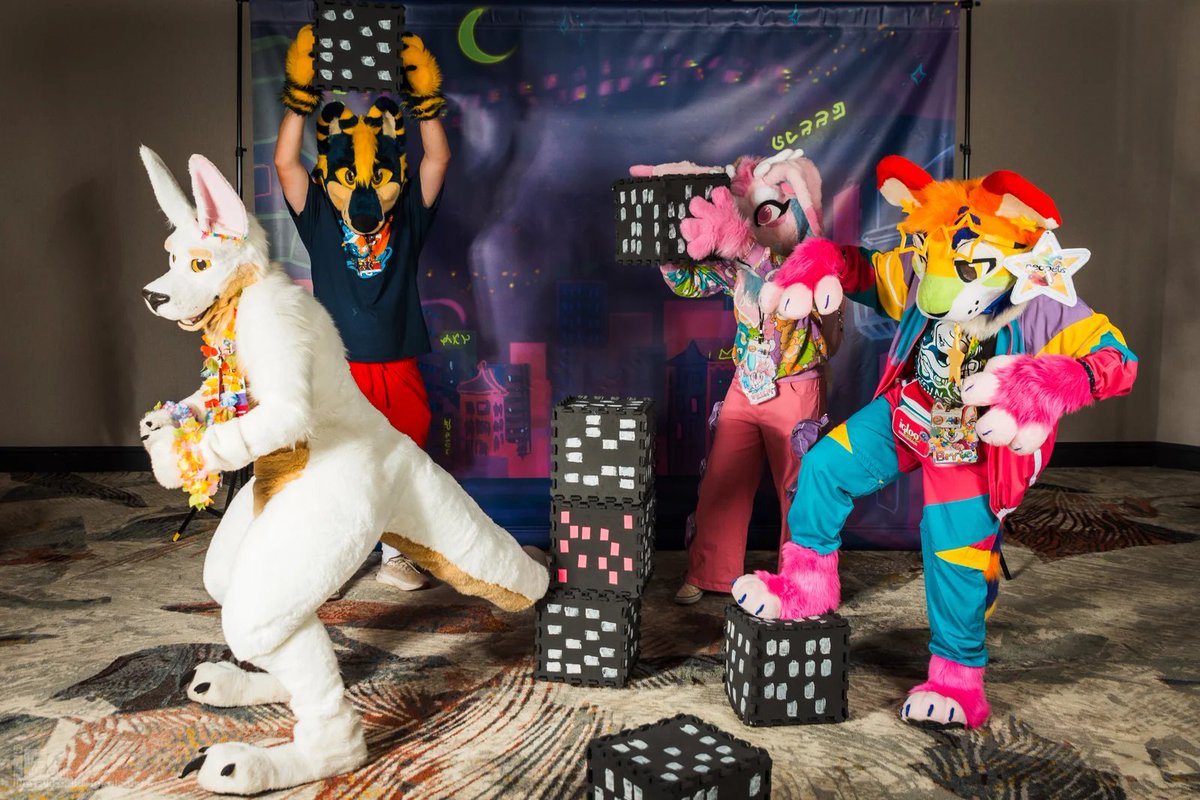 Happy #FursuitFriday! Be the kaiju you want to see in the world.

👥 me, <a href="/dire_walf/">Dire Walf</a>, <a href="/staticprisms/">prism 🐰🩷🌈</a>, <a href="/halfofacat/">Bryte 🌈🔜Anthrocon</a>
📸 IndyFurCon 2024 Photobooth (Luau)

#furry #fursuit