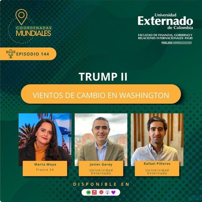 🎙️Podcast - Trump II: vientos de cambio en Washington
Con: <a href="/martamdom/">Marta M. Domínguez</a> <a href="/Crittiko/">Crittiko</a> y <a href="/RafaPinerosA/">Rafael Piñeros Ayala</a> .
Coordenadas Mundiales está disponible en (ver 🧵) 👇🏽: