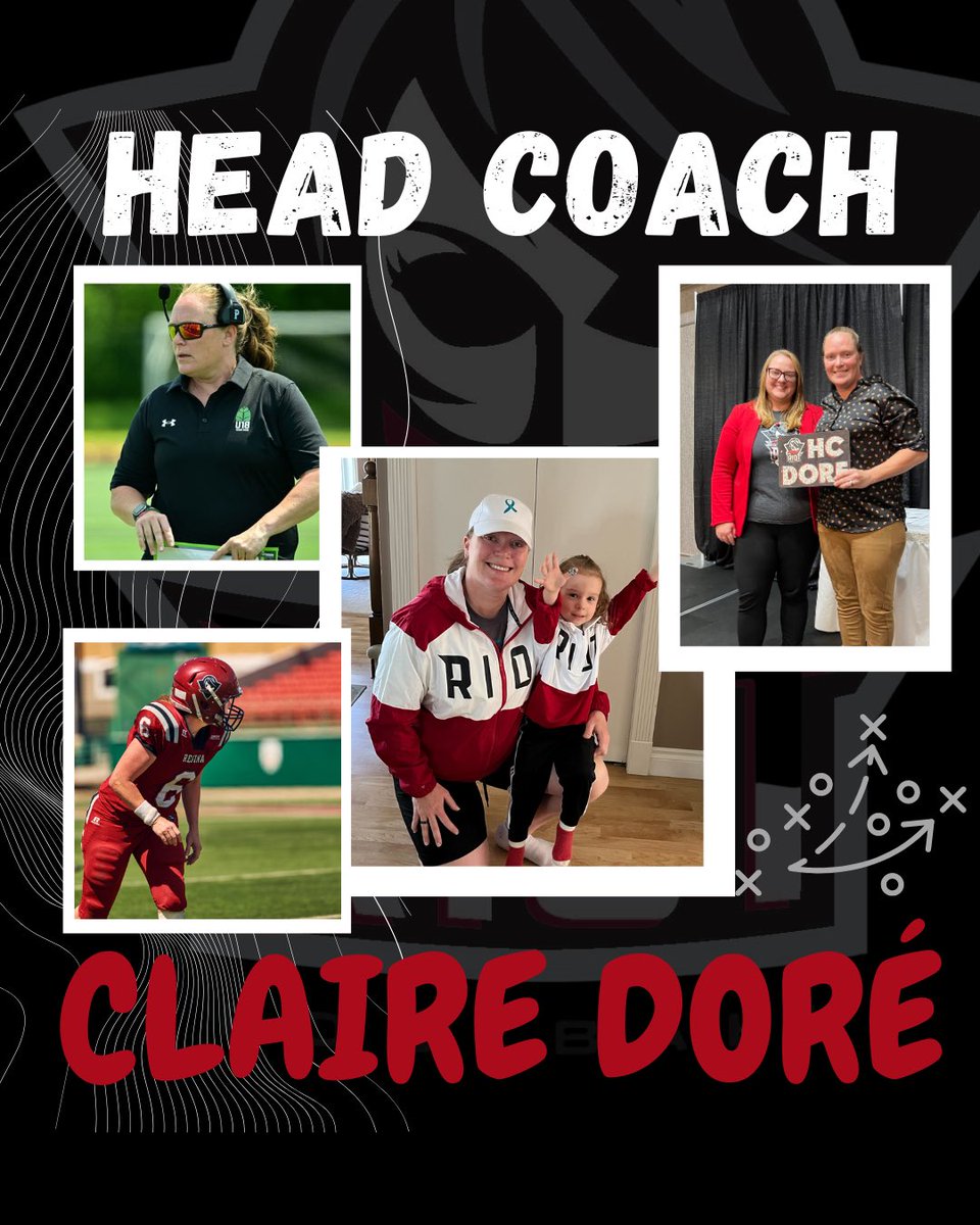 ReginaRiot's tweet photo. We are proud to announce that Claire Doré is the new Head Coach of the Regina Riot! Claire is no stranger to the Riot organization and the football community. She spent 7 seasons playing for the Riot, where she was also selected twice to both Team Saskatchewan and Team Canada. https://t.co/XOc50f92pw