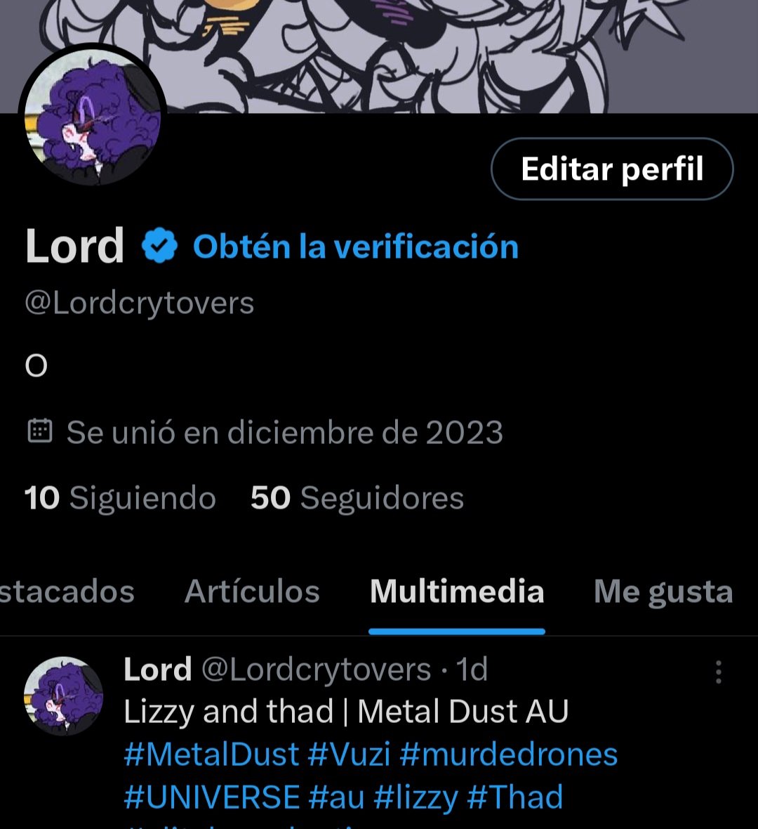 Lordcrytovers's tweet photo. Omggg! Thanks for 50 subs!!! I happy. I'll post more drawings of my AU at some point. #MetalDust #murdedrones #AU #vuzi https://t.co/1Ulg459hYv
