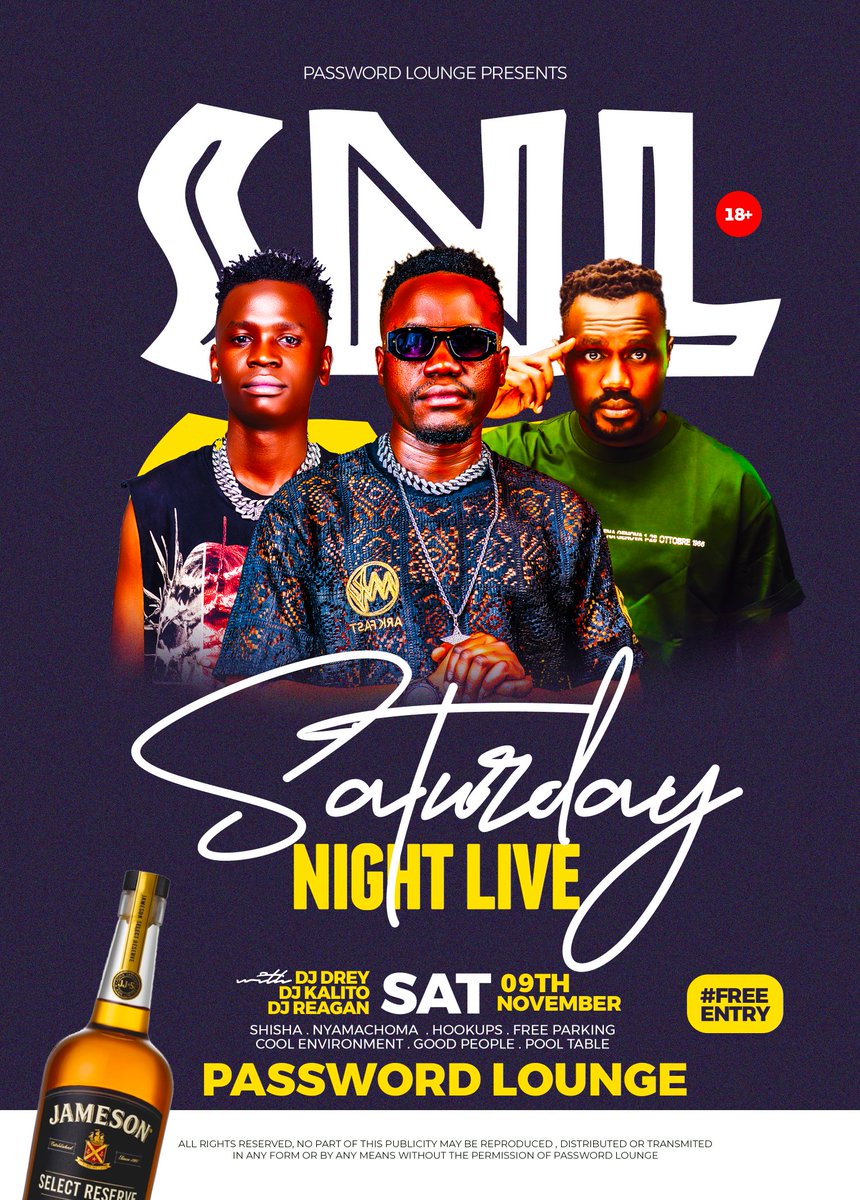 PodiumMeta's tweet photo. Saturday Night Live (SNL) Tonight at Password Lounge Gulu City!

• @PodiumMeta https://t.co/cm3XQApKM2