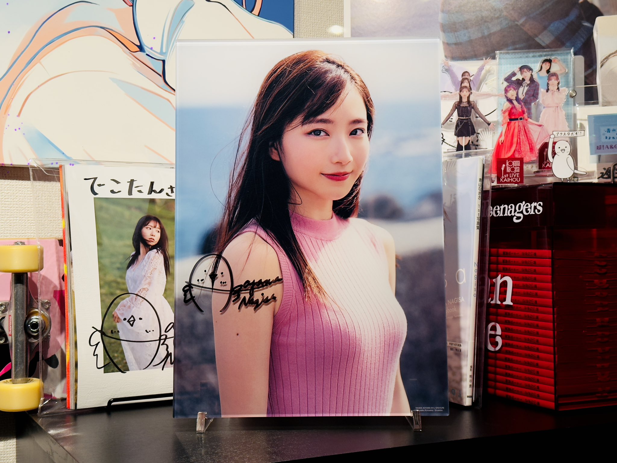 限定値下げ！！]鈴原希実 直筆サイン入り クリアアクリルアート（A3