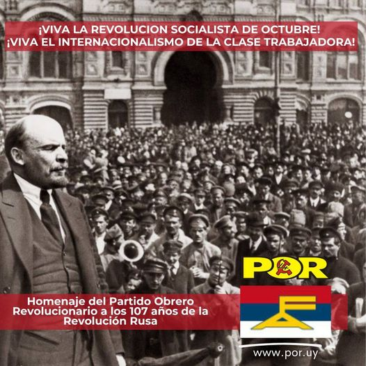 Por_UY's tweet photo. Homenaje del Partido Obrero Revolucionario en el 107 aniversario de la Revolución Rusa.

@Frente_Amplio 
@OrsiYamandu 
@CosseCarolina 
@espacio1001fa 
@EmbRusUruguay 
@EmbRusiaMexico 
@EmbRusCuba https://t.co/BLtGGlWglU
