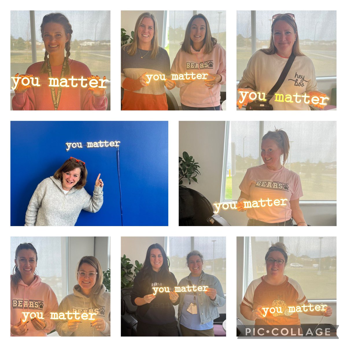 BernadetteOCSB's tweet photo. Imagine being gifted with ten of these very special YOU MATTER signs thanks to a special Bear dad at https://t.co/sqwBNCsRuU Everywhere our Bears look they are reminded that they matter.  Kindness comes in many forms and we just love these signs. Thank you! 💕 https://t.co/9iVri7QO0B