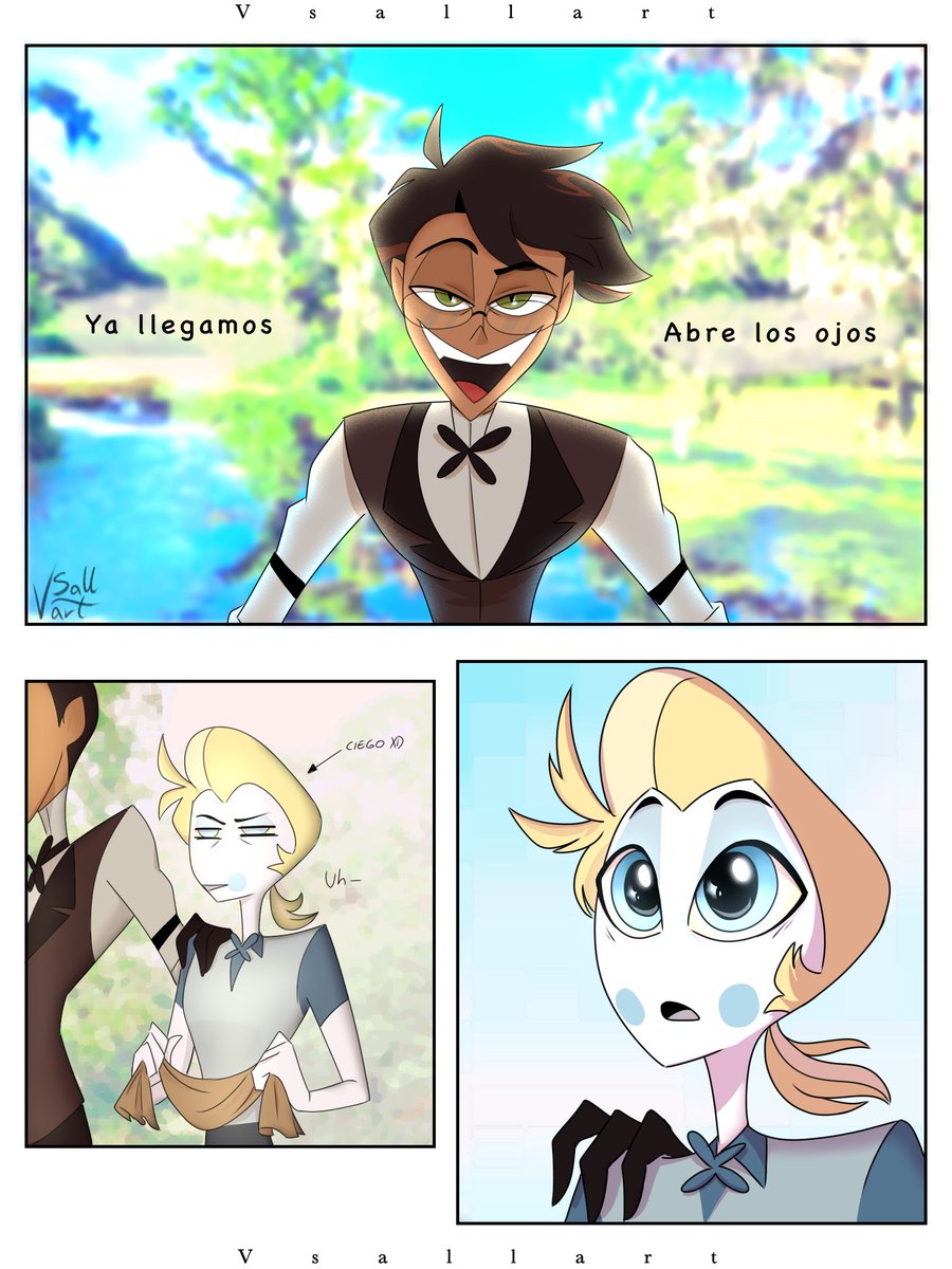 V_Sallart's tweet photo. Alas Cruzadas AU 🍎📻
minicomic 
New Orleans 
#Alastor #LuciferMorningstar #HazbinHotelAU https://t.co/QN26XQR5aY