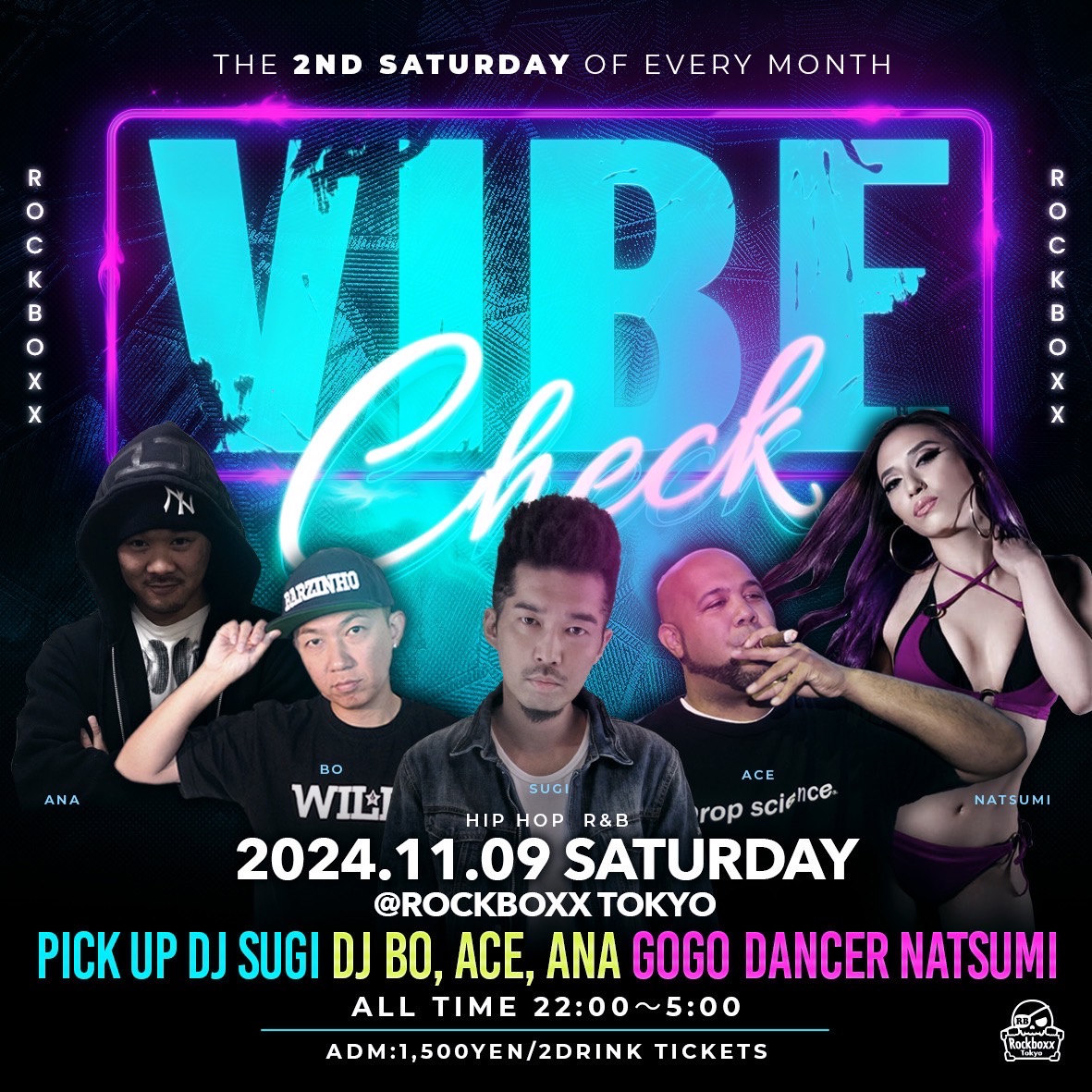 DJBOjapan's tweet photo. 本日は、第2土曜日の恒例パーティー VIBE Check 🎧
今夜も #ガンガンいっちゃいましょう 🍺🍺🍺
立川近郊の方は、ぜひ🤟
↓
ブログアップ『VIBE Check @ Rockboxx in 立川』
https://t.co/d26ewSNmXI
#Rockboxx
#RockboxxTokyo
#VibeCheck
#立川
#Tachikawa
#HIPHOP
#RnB
#Reggae
#Club
#DJBO https://t.co/z1YzSFbDZA