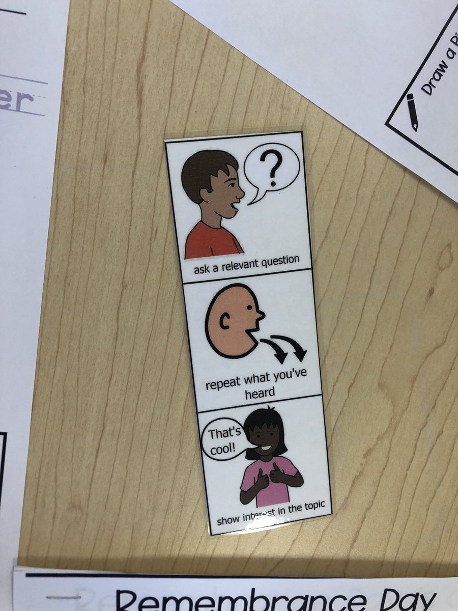 Today we went on a scavenger hunt around the school for Remembrance Day vocabulary words, then we drew pictures and took turns asking each other about our creations and experiences 🤗🇨🇦❤️<a href="/HCDSB_SLPs_CDAs/">HCDSB_SLPs_CDAs</a> @biancaCDA_HCDSB <a href="/HCDSBWelcome/">HCDSB WelcomeCentres</a> <a href="/StCeciliaHCDSB/">StCeciliaHCDSB</a>