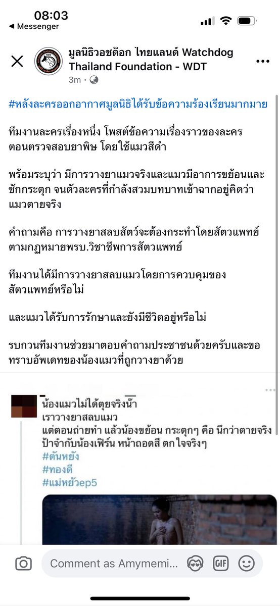 amymemie's tweet photo. เรื่องถึงวอทด็อกแล้วนะคะ จะดูการเทคแอคชั่นของทีมงานและต้นสังกัดของละครเรื่องนี้ค่ะ #แบนแม่หยัว #แม่หยัวep5 #แม่หยัว https://t.co/dAWTjXVaaA