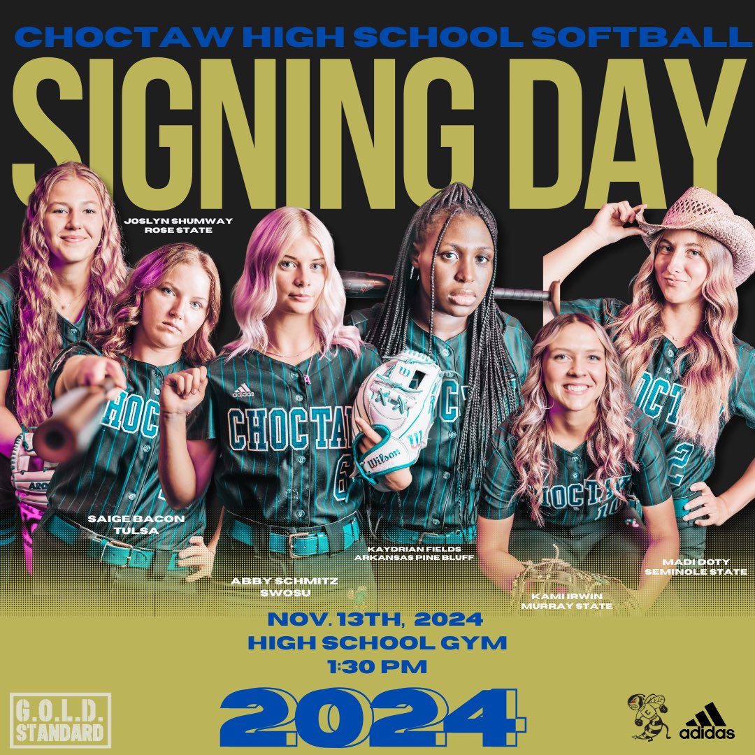 Next Wednesday, Nov 13th @ 1:30 come celebrate these girls as they sign to continue their atheltic careers 👏🏻
<a href="/ChoctawTimes/">Choctaw Times</a> 
<a href="/ChoctawDNA/">Choctaw High School</a>