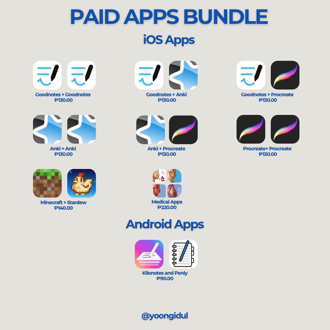 yoongidul | goodnotes anki procreate kilonotes tweet media