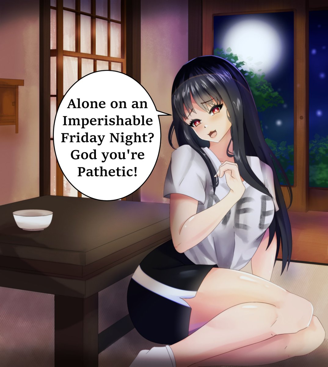 GinariIma's tweet photo. Alone on an Imperishable Friday Night?
#東方 #東方project #touhou https://t.co/TuwI0uMSwJ