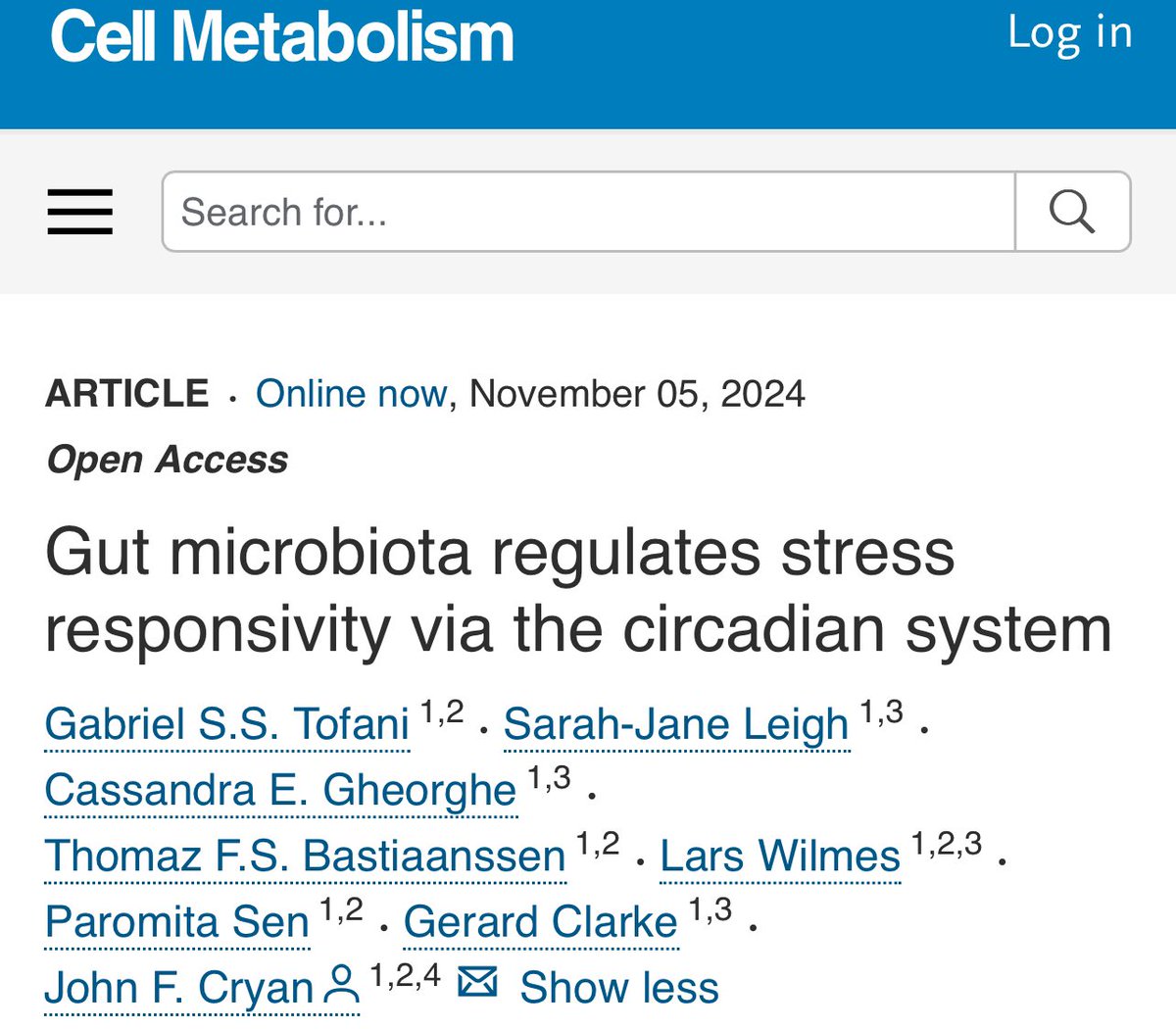 ManuelBustosW1's tweet photo. ¿Sabías que el equilibrio de tu microbiota influye en tu respuesta al estrés? 🧠🦠 esta investigación revela que nuestras bacterias regulan cómo enfrentamos el estrés mediante el sistema circadiano, afectando incluso nuestra regulación hormonal 

Fascinante trabajo @jfcryan https://t.co/SEVLnATfgf