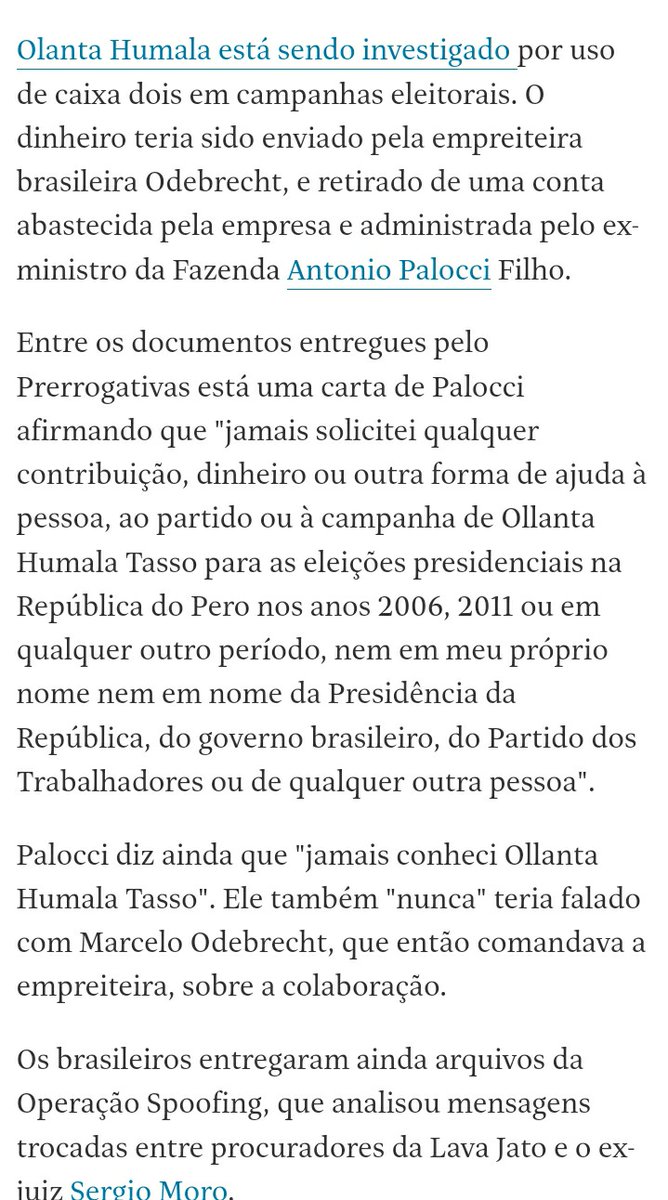 RobertoGonzles's tweet photo. @folha @Poder_Judicial_ @FiscaliaPeru @wilfredopedraza @Ollanta_HumalaT Testimonio de Antonio Palocci @folha @Ollanta_HumalaT @wilfredopedraza https://t.co/Q4QFAWicuI