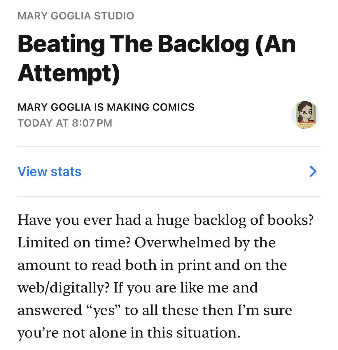 mary_goglia's tweet image. Continue to read my blog post here: 

open.substack.com/pub/marygoglia…

#substack #substackblog #backlog #videogames #RETROGAMING #comics #comicbooks #novels #makingcomics #makecomics #animation #movies #tvshows #cartoons #medias #media #consumer