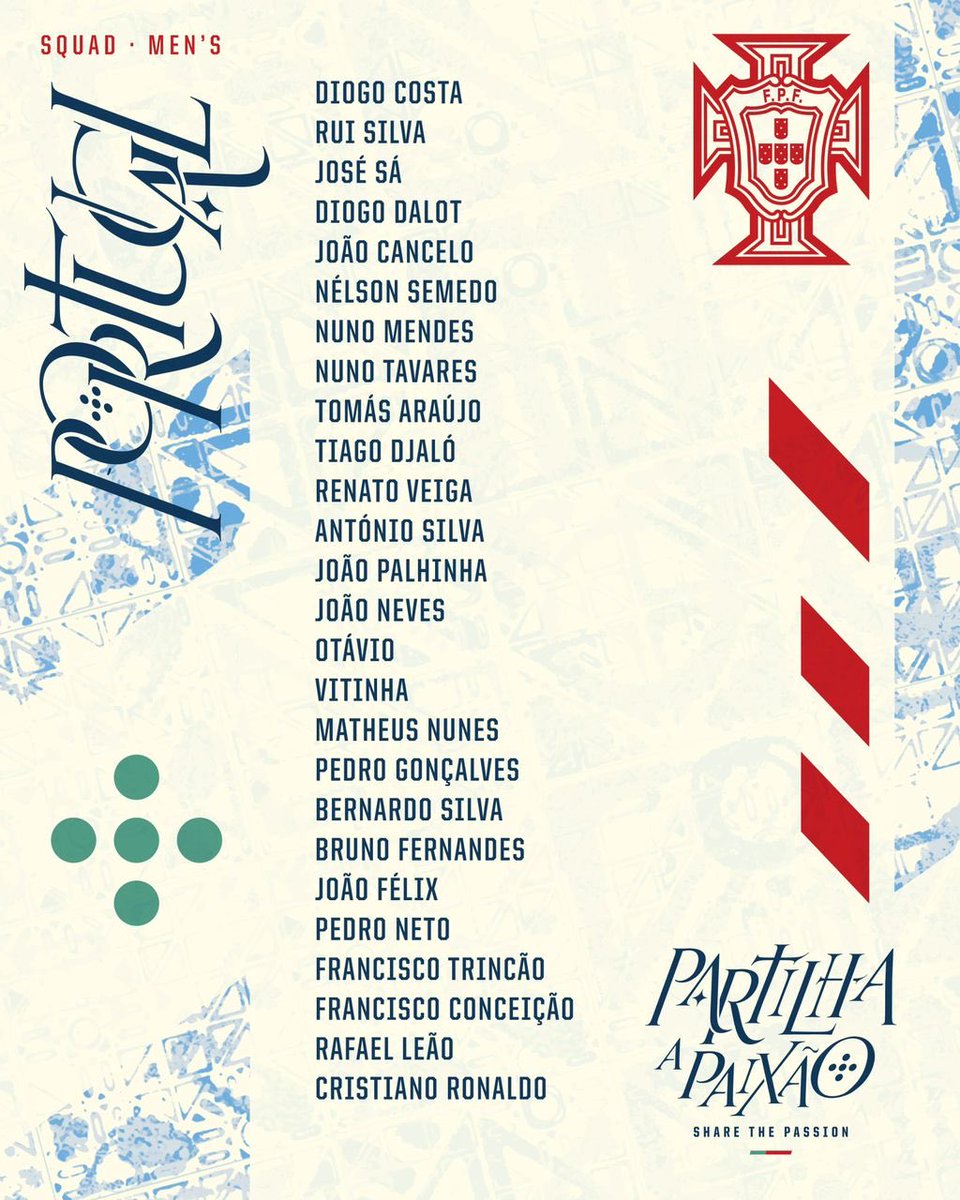 FredAndou's tweet photo. La liste des convoqués Portugais pour le mois de Novembre 2024 https://t.co/LjmBkGVATt