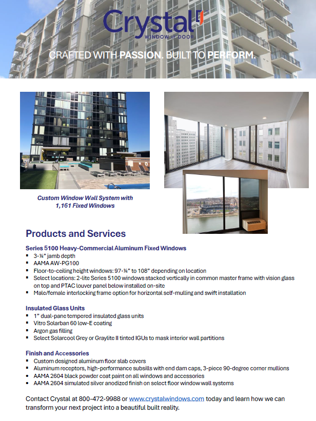 DoorCrystal's tweet image. Crystal provided a custom-designed, energy-efficient window wall replacement  for The Venue—an iconic 25-story high-rise at 625 Stanwix Street.

Click the link in our bio to find out more and book a design consultation today! 📲

#CrystalWindows