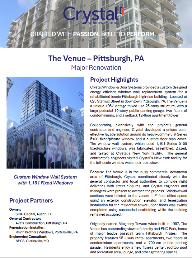 CrystalWindowCA's tweet image. Crystal provided a custom-designed, energy-efficient window wall replacement for The Venue—an iconic 25-story high-rise at 625 Stanwix Street.

Click the link in our bio to find out more and book a design consultation today! 📲
-
-
-
-
#CrystalWindows #EnergyEfficient