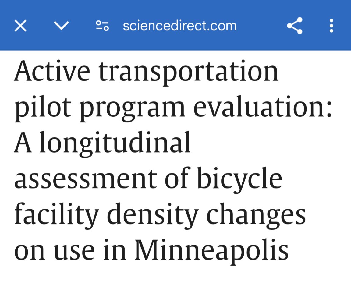 Andy Boenau (@boenau) on Twitter photo Minneapolis built 76 miles of bike lanes, and the biking increases looked like this:
⬆️  69% on protected bike lanes
⬆️  26% on on-street bike lanes
⬆️  10% on streets without bike lanes Minneapolis built 76 miles of bike lanes, and the biking increases looked like this:
⬆️  69% on protected bike lanes
⬆️  26% on on-street bike lanes
⬆️  10% on streets without bike lanes