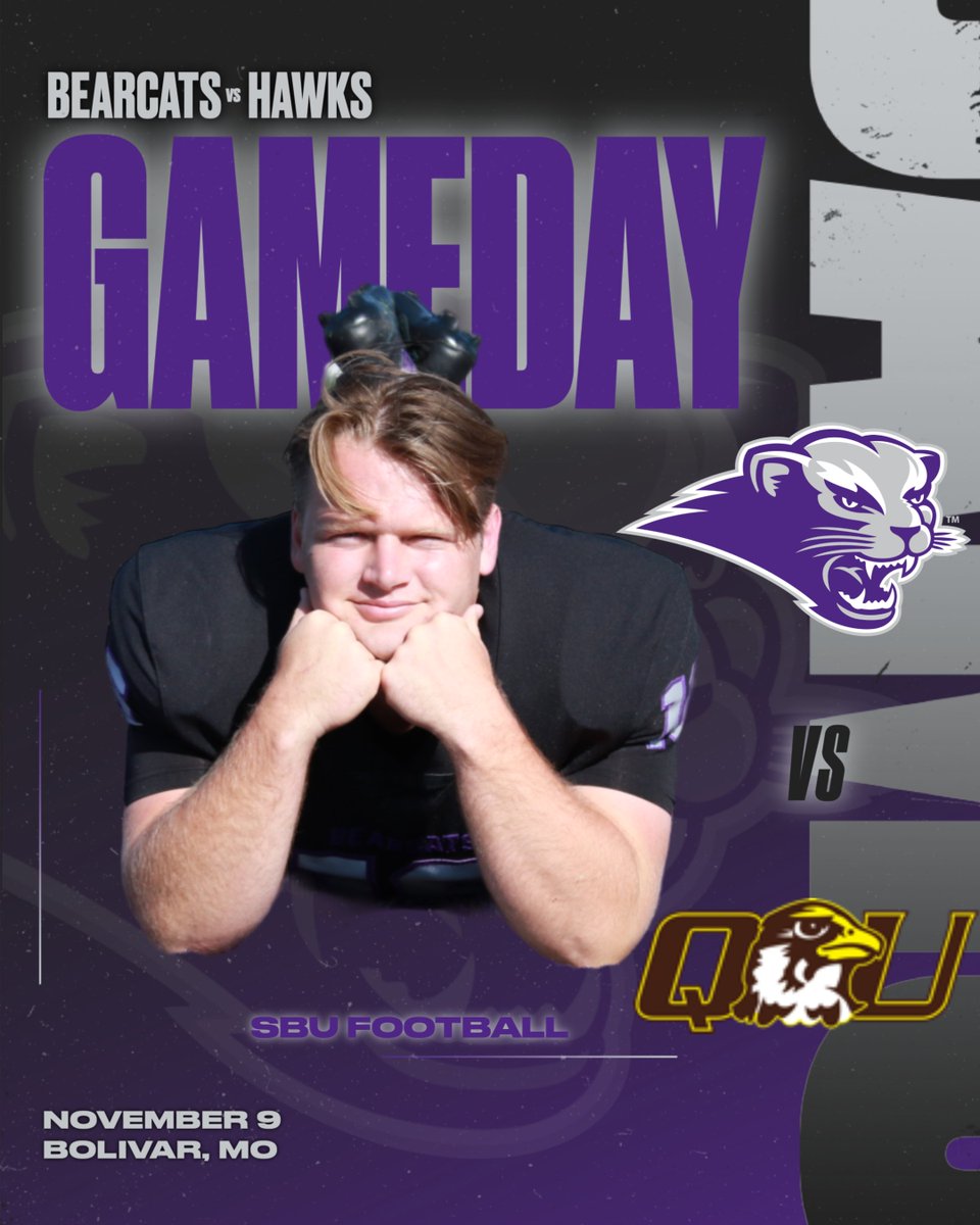 FB: SENIOR DAY!! Bearcats honor their 14 seniors as they host the Hawks!
#RollCats #GameDay 
🏈: @SBU_Football vs Quincy Hawks
🕐: 1:00pm
📺: glvcsn.com/sbu/
📊: sbubearcats.com/sidearmstats/f…