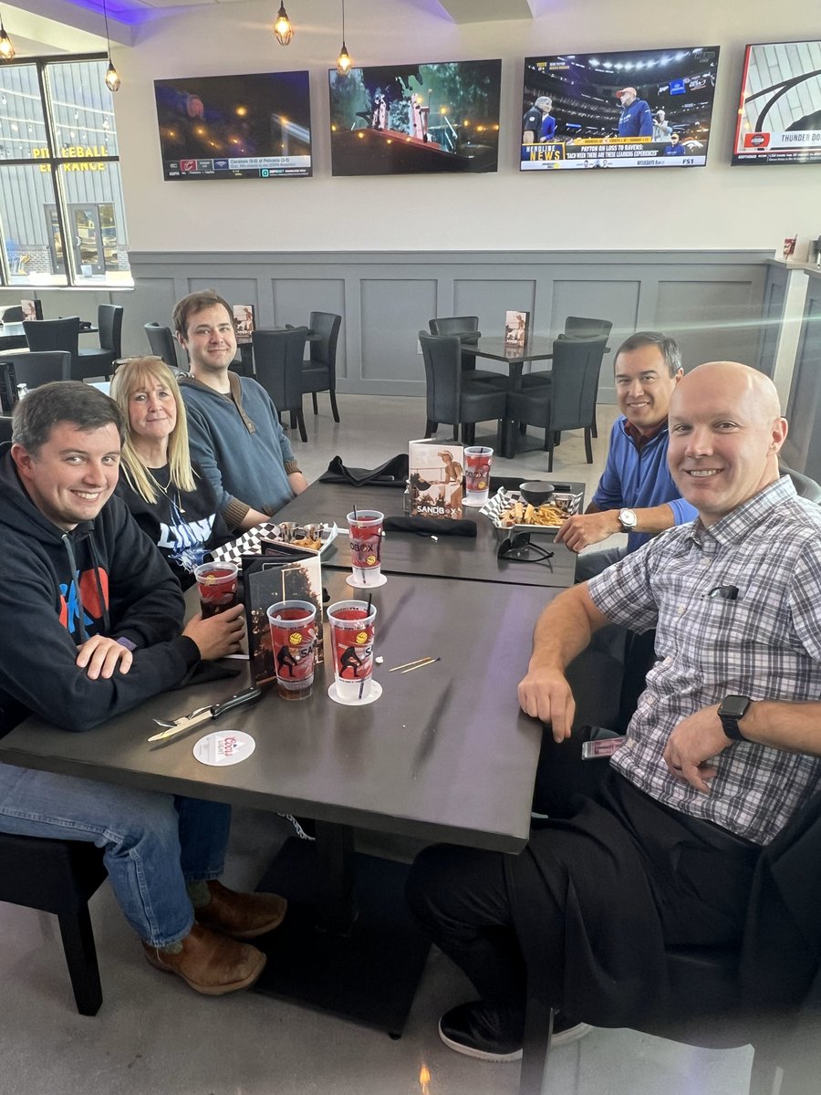USD265_tech's tweet photo. A few of our Technology Staff visited the new restaurant in town, @sandboxgoddard, earlier this week!

#265TechsintheWild https://t.co/ChPDQSwGVh