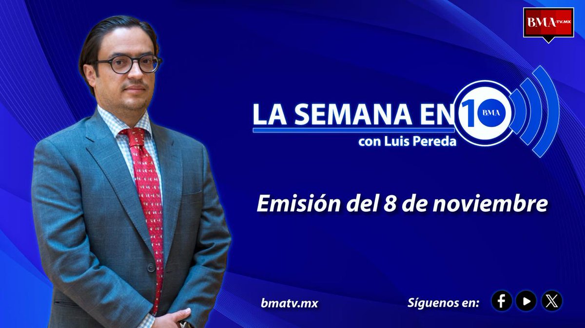 BMA_PLUS's tweet photo. Comienza #lasemanaen10, el #noticierojurídico de la @BMA_Abogados a cargo de @luis_e_pereda .
¡Ponle play y mantente informado con #BMATV!
https://t.co/F1IX8hQX7t https://t.co/WlknCvUoaK
