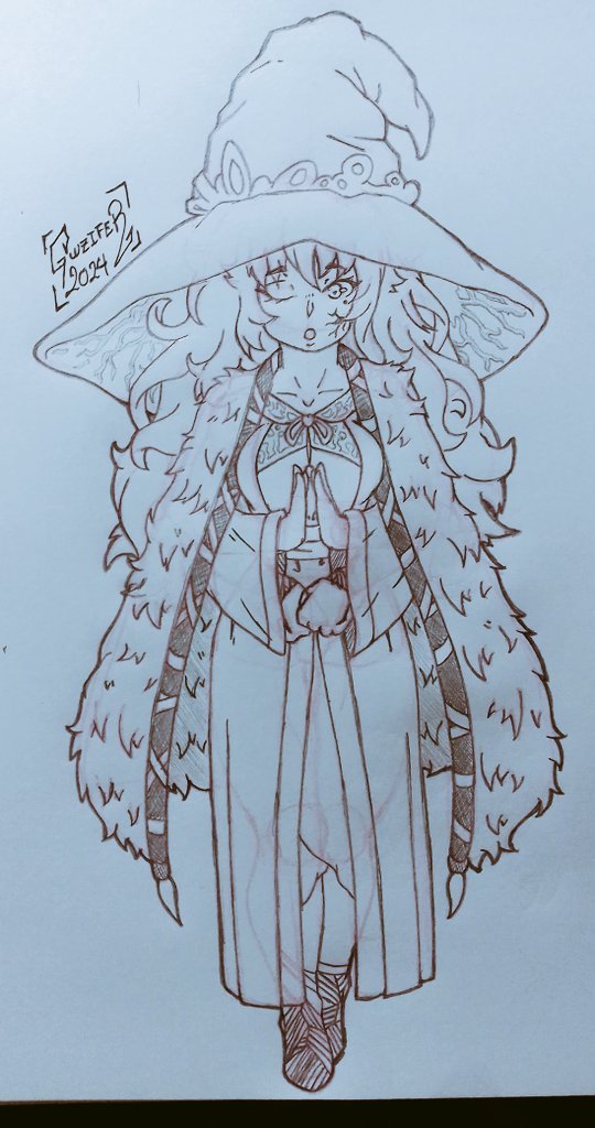 GWZ1FER's tweet photo. FULL MOTIVATED!!
Así si dan ganas de ser el Consorte de la Luna Oscura.
Sketch iniciativo de Rosenni (Rose, personaje de Heyden Aldrich con las ropas de Ranni la bruja,del juego Elden Ring)
#sketch #draw #originalcharacter #cosplaycharacter #gwzifer https://t.co/PozKinESt6